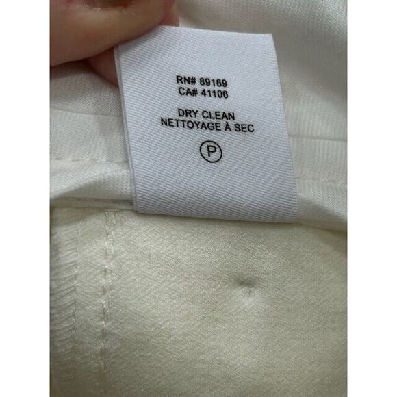 Derek Lam 10 Crosby Womens Gold Button Robertson Flared Pants White Size 0 NWT - Picture 9 of 13